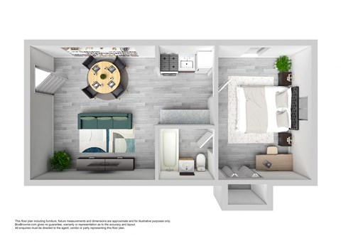 bedroom floor plan an in 3d